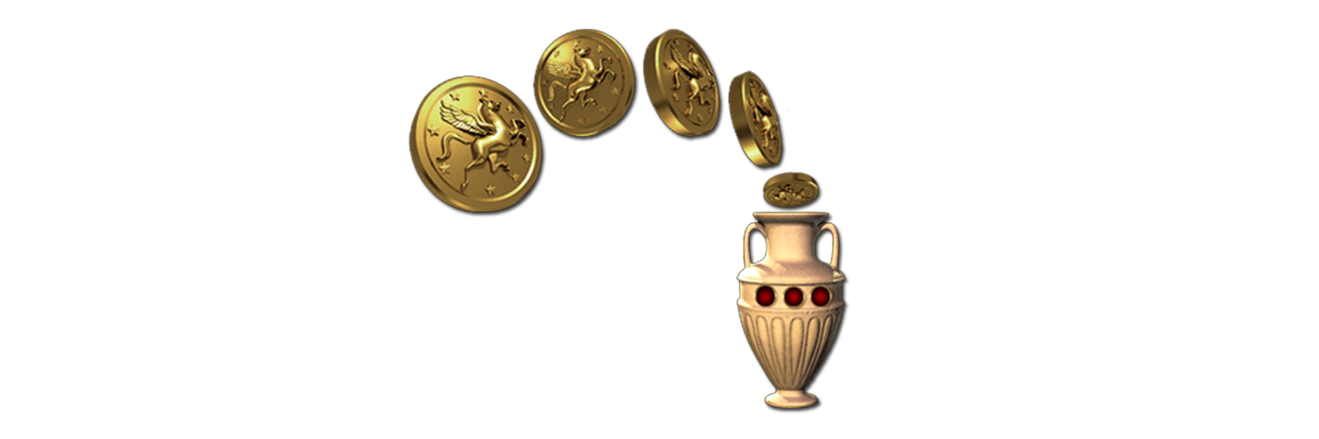 Divine Forune slot machine scatter coins.