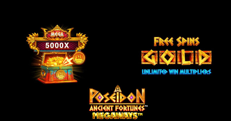 Ancient Fortunes Poseidon Megaways slot demo. 