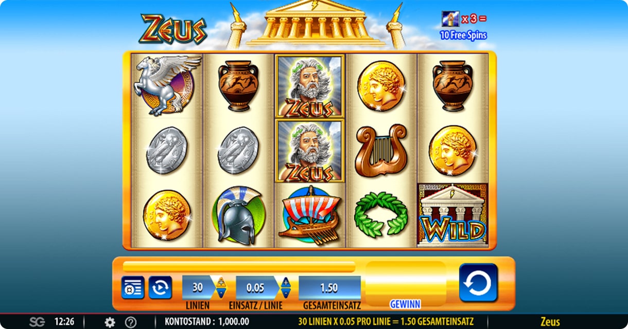 Zeus Slot Machine. 